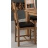 Brex Brown Leather Seat Dining Chair In Natural