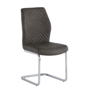 Caprika PU Leather Dining Chair In Taupe