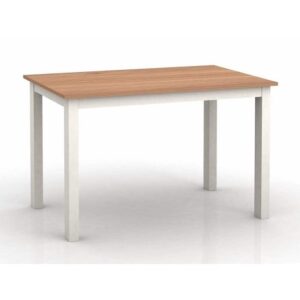 Cornet Wooden Dining Table In Cream And Oak Finish