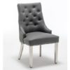 Knoxville Faux Leather Dining Chair In Grey