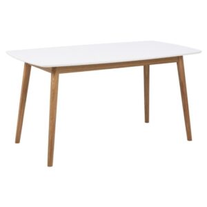 Nephi Rectangular 150cm Wooden Dining Table In White