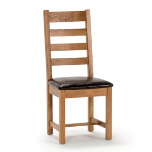 Romero Ladder Back Wooden Dining Chair In Natural