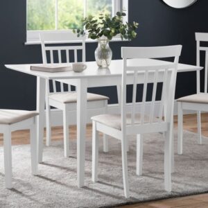 Ranee Extending Wooden Dining Table In White