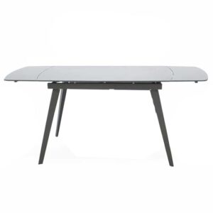 Sabina Extending Glass Dining Table In Cappuccino