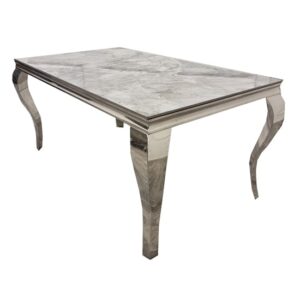 Laval Large Sintered Stone Top Dining Table In Stomach Ash Grey