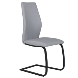 Adoncia Faux Leather Dining Chair In Grey