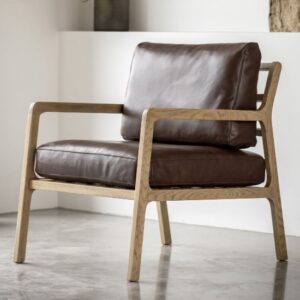 Cadiz Polyester Fabric Armchair In Antique Brown